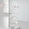 Modernes Weinregal FLAME 93cm silber für 9 Flaschen Flaschenhalter