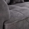 Modernes XXL Ecksofa DECADENCIA 320cm dunkelgrau Samt Bigsofa inkl. Kissen