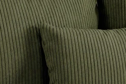 Modernes XXL Sofa ELEGANCIA 285cm grün Cord Federkern inklusive Kissen Bigsofa