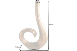 Moderne Vase WAVE 47cm gold Aluminium poliert Dekoration