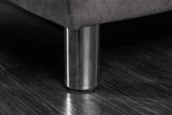 Moderne XXL Wohnlandschaft KENT 305cm grau Samt Bigsofa inkl. Hocker Federkern