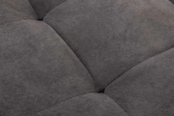 Moderne XXL Wohnlandschaft KENT 305cm grau Samt Bigsofa inkl. Hocker Federkern