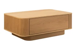 Nordischer Couchtisch VALHALLA WOOD 100cm natur Eichenholz mit Schublade