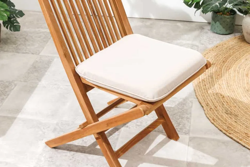 Outdoor Auflage COMFORT LINE 40x40cm beige Sitzkissen für Gartenstuhl