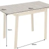 Outdoor Balkontisch BALI 110cm natur hell Akazienholz ausklappbar wetterfest