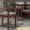 Outdoor Gartenstuhl KOPENHAGEN anthrazit braun Akazie honey finish inkl. Kissen stapelbar