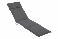 Outdoor Kissen ROG 45x186cm anthrazit Sitzkissen Polster-Auflage für Deckchair