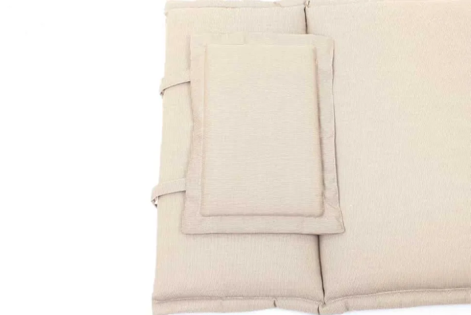 Outdoor Kissen ROG 58x196cm beige Polster-Auflage für Gartenliege