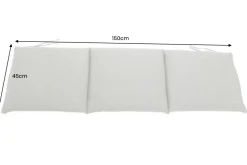 Outdoor Kissen ROG 45x150cm beige Sitzkissen Polster-Auflage für 3-Sitzer Bank