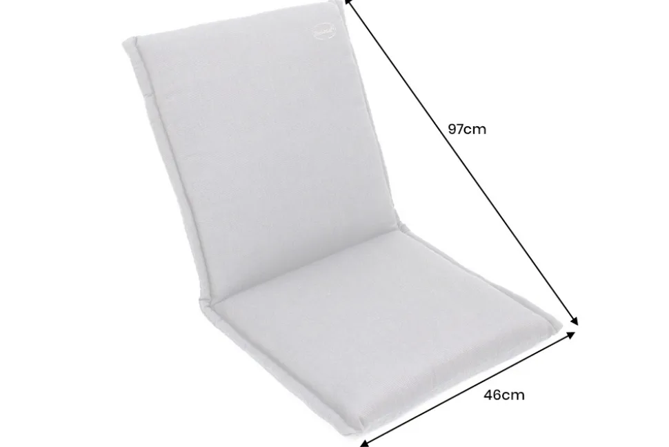 Outdoor Kissen ROG 46x97cm beige Sitzkissen Polster-Auflage für Niedriglehner
