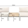 Outdoor Lounge Sitzgruppe MOBILE MODULAR 240cm anthrazit greige inkl. Kissen