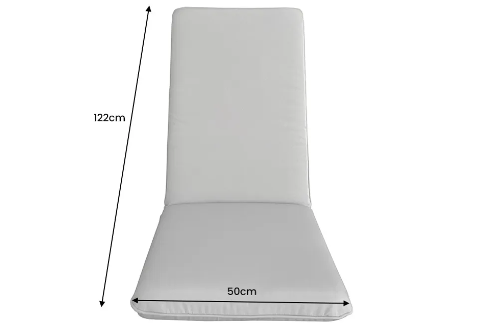 Outdoor Sitzkissen COMFORT LINE 50x122cm anthrazit für Hochlehner-Stuhl Polsterauflage