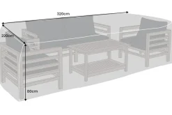 Rechteckige Schutzhaube PRESTIGE PROTECT 320cm anthrazit Abdeckung wetterfest