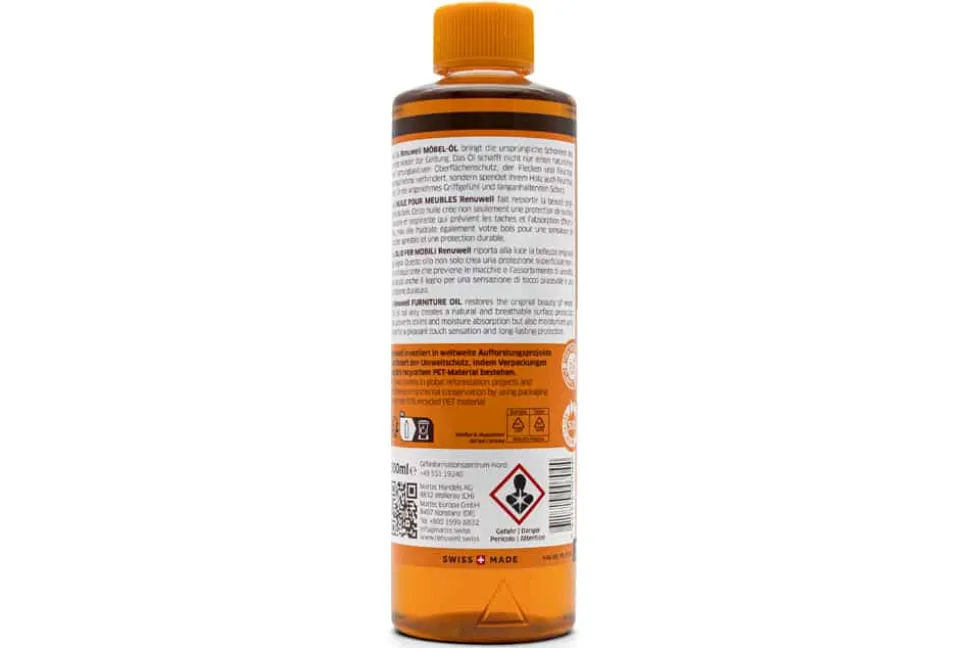 Renuwell MÖBEL ÖL 500ml Pflegemittel für Tische Schränke Stühle Holzpflege