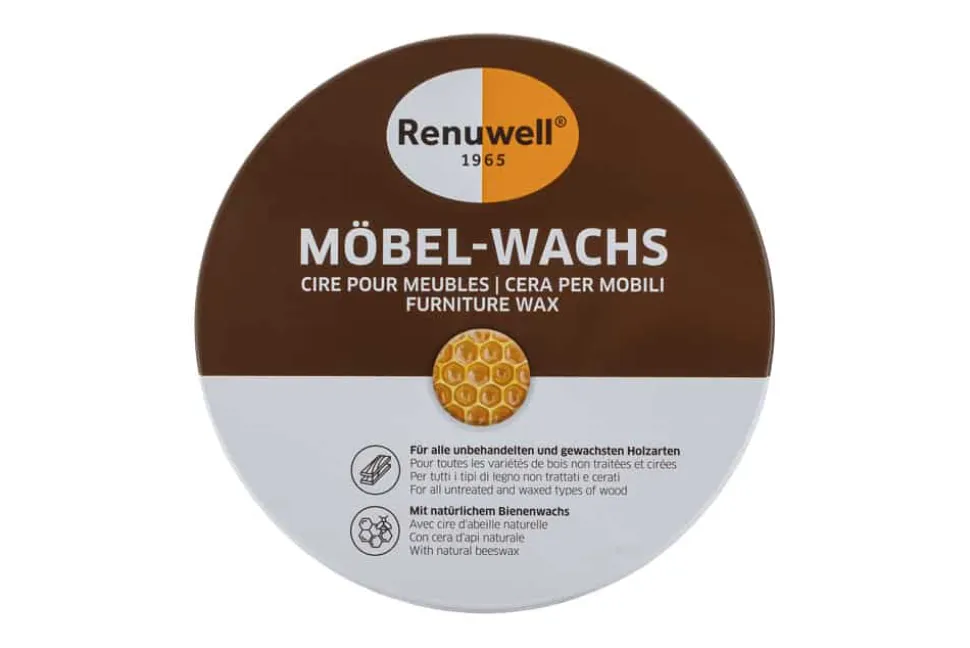 Renuwell MÖBEL WACHS 500ml Pflegemittel für Tische Schränke Stühle Holzpflege
