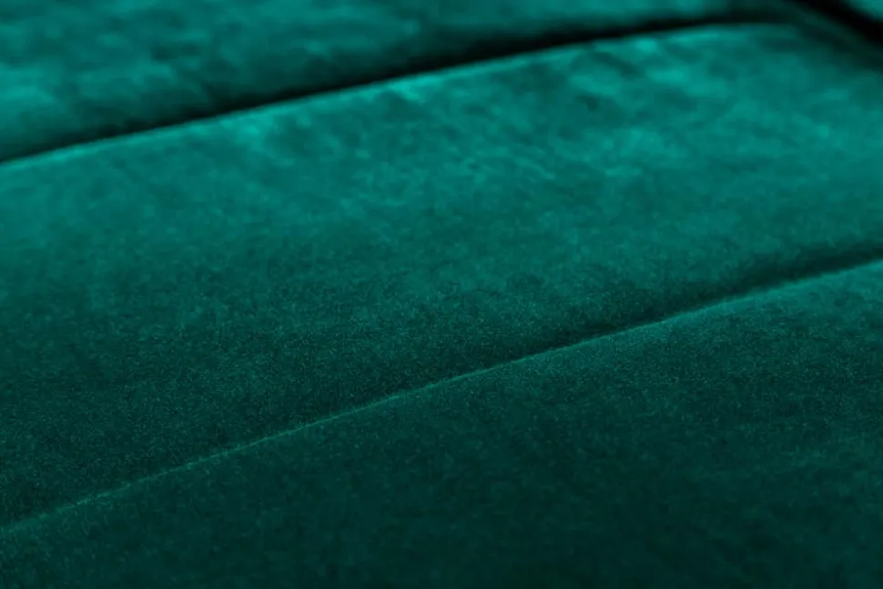 Retro Schlafsofa DIVANI 220cm smaragdgrün Samt 3-Sitzer mit Bettfunktion