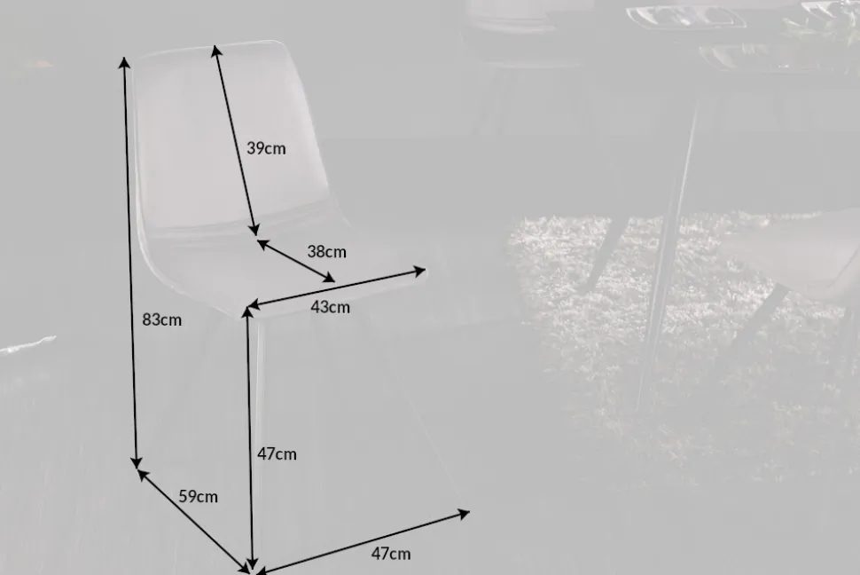 Retro Stuhl AMSTERDAM CHAIR dunkelgrau Samt Designklassiker
