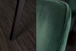 Retro Stuhl AMSTERDAM CHAIR smaragdgrün Samt Designklassiker