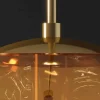 Runde Hängelampe LIQUID DIAMOND 20cm gold Glas Stahl Kugelleuchte