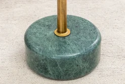 Runder Beistelltisch TRAYFUL 60cm messing antik Eisen grün Marmorfuß handmade