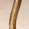 Runder Beistelltisch WILDLIFE SNAKE 65cm kupfer antik Metall Glas handmade