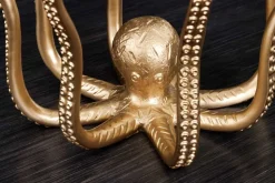 Runder Beistelltisch WILDLIFE OCTOPUS 50cm gold Skulptur Glas