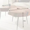 Runder Couchtisch GOA 60cm Akazie Massivholz Baumstamm schwarze Metallbeine