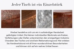 Runder Couchtisch ORIENT 80cm silber Metall Aluminium Hammerschlag Design handmade