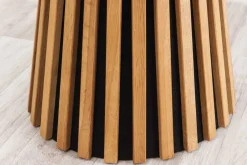 Runder Couchtisch VALHALLA WOOD 50cm natur Eichenholz Säulenfuß