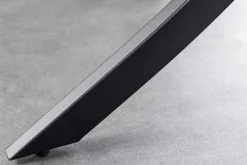 Runder Esstisch ALPINE 120cm weiß Marmor Keramik schwarzes Metallgestell
