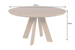 Runder Esstisch ART WOOD 120cm braun massiv Mangoholz