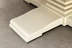 Runder Esstisch HAMPTONS 140cm hellbraun creme recycelte Pinie Massivholz