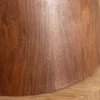 Runder Esstisch UNIQUE 120cm weiß grau braun Pandora Keramik Walnuss Säulenfuß