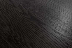 Runder Esstisch VALHALLA WOOD 140cm schwarz Eichenholz Säulenfuß