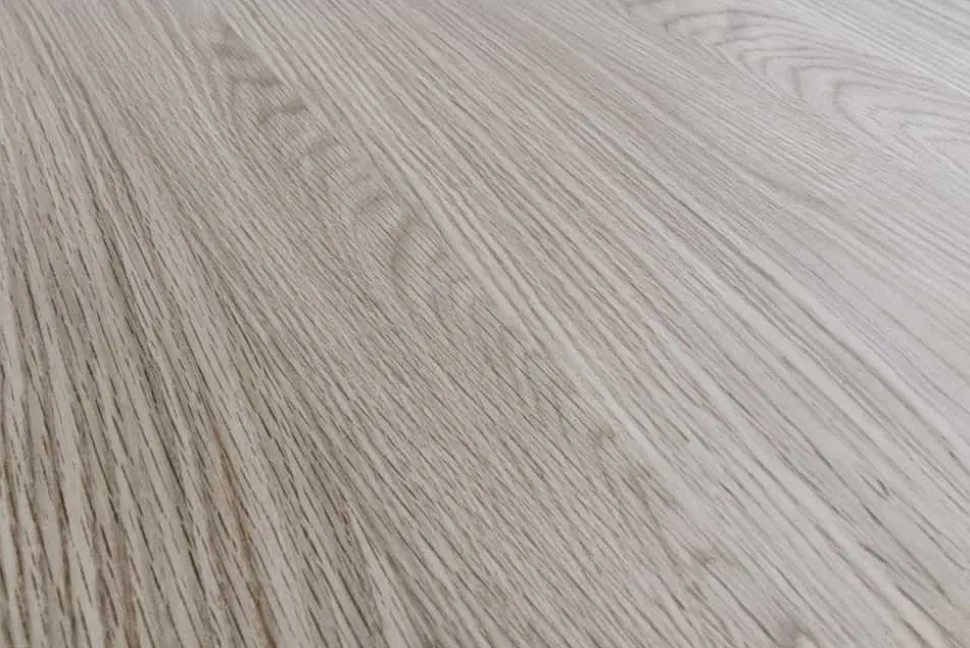 Runder Esstisch VALHALLA WOOD 120cm grau Eichenholz Säulenfuß