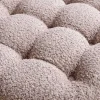 Runder Hocker MODERN BAROCK 50cm champagner Bouclé mit Stauraum