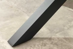 Runder In- und Outdoor Esstisch GALAXY 120cm graphit Keramik anthrazit Aluminium Gartentisch