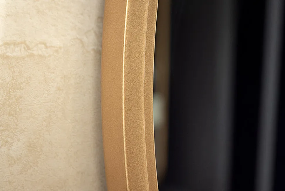 Runder Wandspiegel PORTRAIT 60cm gold Eisen handmade
