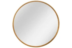 Runder Wandspiegel PORTRAIT 60cm gold Eisen handmade