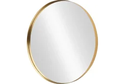 Runder Wandspiegel PORTRAIT 75cm gold mit Metallrahmen