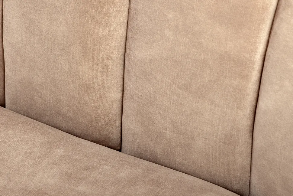 3-Sitzer Sofa BABYLON 200cm champagner beige Samt mit Ziersteppung