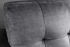 Sofa mit Schlaffunktion SMART 140cm grau hochwertiger Vogue Seiden Samtstoff