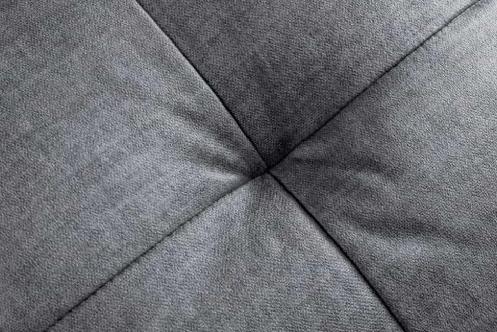 Sofa mit Schlaffunktion SMART 140cm grau hochwertiger Vogue Seiden Samtstoff
