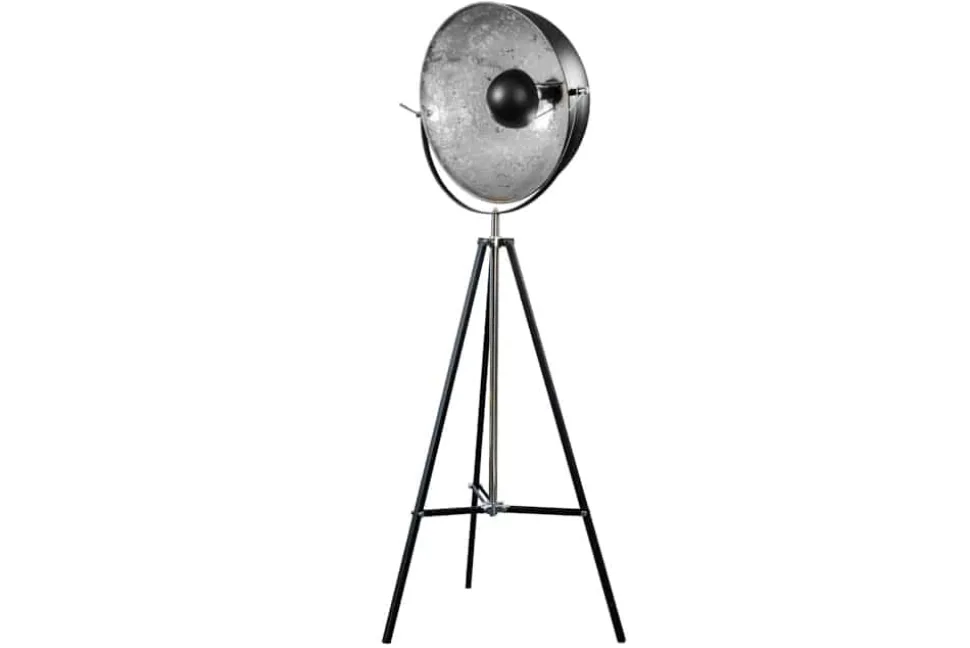 Stehlampe BIG STUDIO 170cm schwarz Blattsilber-Optik Industrial Design