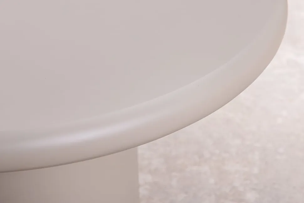 Stilvoller Couchtisch ORGANIKO 130cm cement greige organische Form