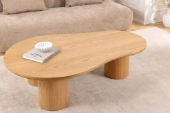 Stilvoller Couchtisch ORGANIKO 130cm natur Eiche organische Form