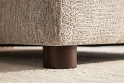 Stilvolles Big Sofa SOHO 260cm beige Chenille 4-Sitzer Couch mit Wellenunterfederung