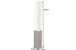 Stilvolle Stehlampe PARIS CLASSIC 160cm weißer Stoffschirm dunkelbrauner Fuß