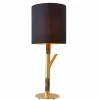 Tischlampe JEWELRY 75cm schwarz gold natur Eisenholz Massivholz