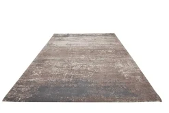 Vintage Baumwoll-Teppich MODERN ART 240x160cm beige grau Used Look